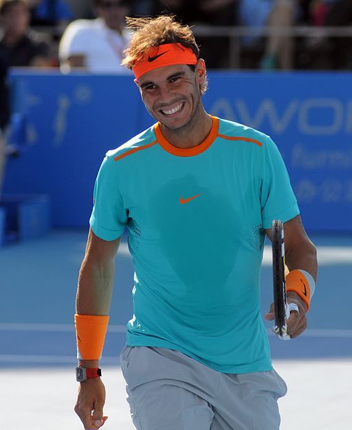 Rafael Nadal tout sourire lors d'un tournoi en Chine en 2014. 